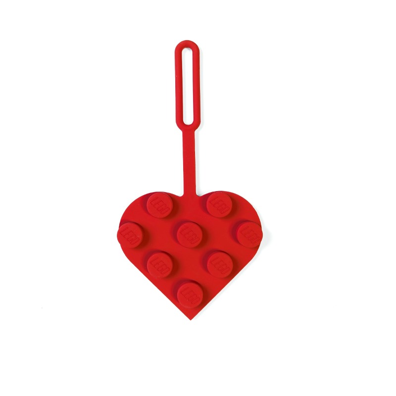 LEGO 2x2 Red Heart Bag Tag