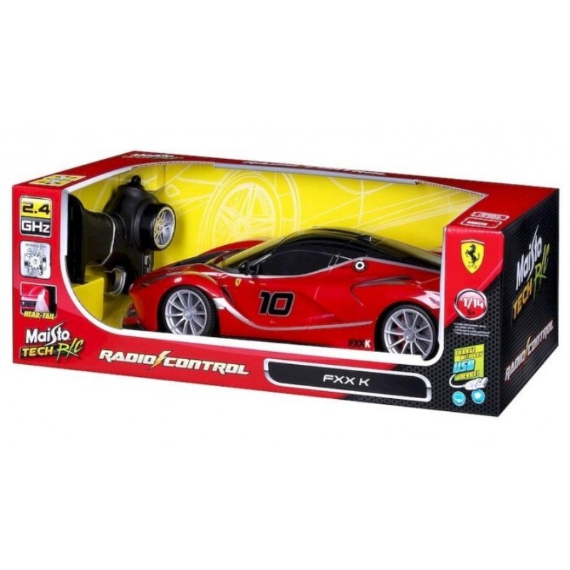 Maisto 1: 14 RC Ferrari FXX K – 2. 4GHz, 3. 2V, 360m Ah, USB Charger – Red