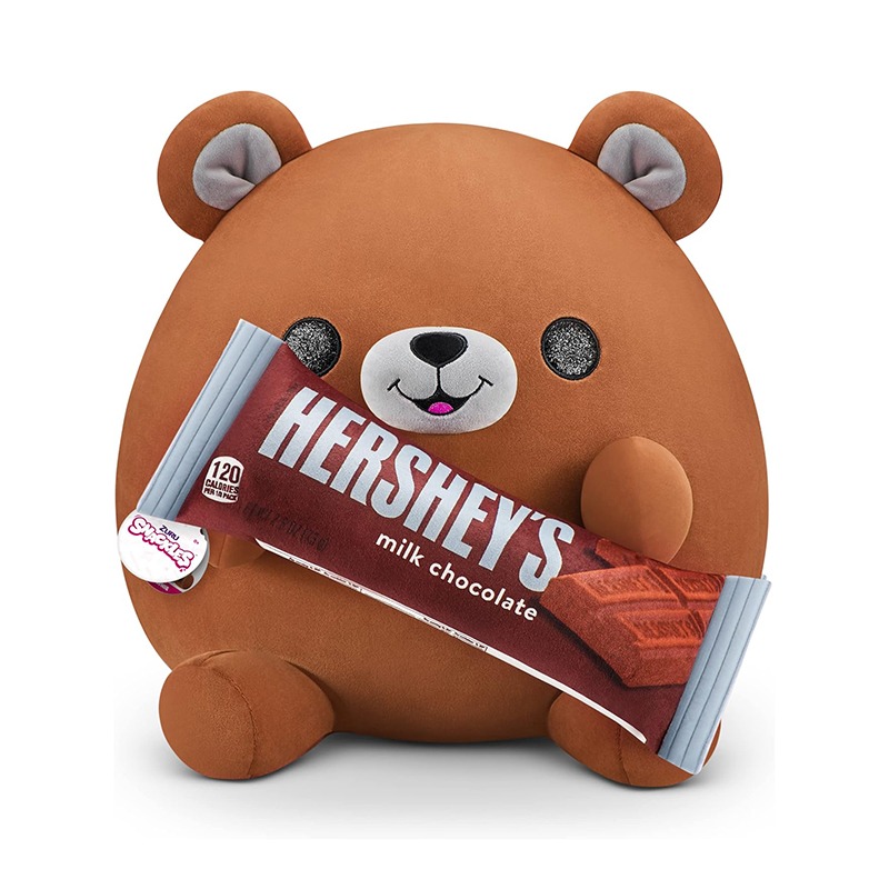 Snackles Medium - Bear Holding Plush Hershey's Milk Chocolate