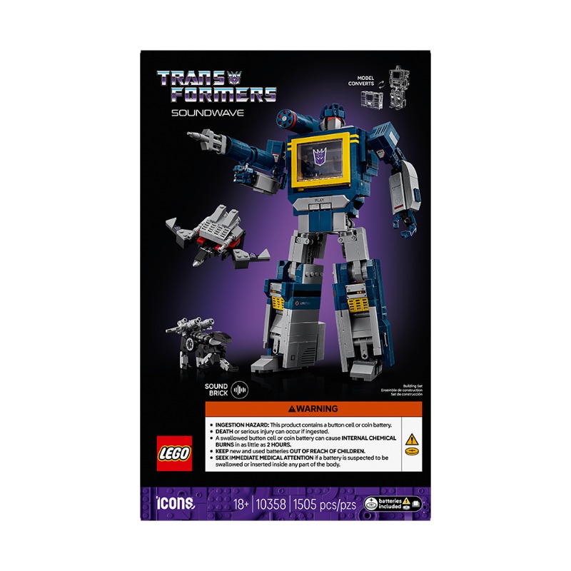 LEGO Icons Transformers: Soundwave 1, 505 pieces