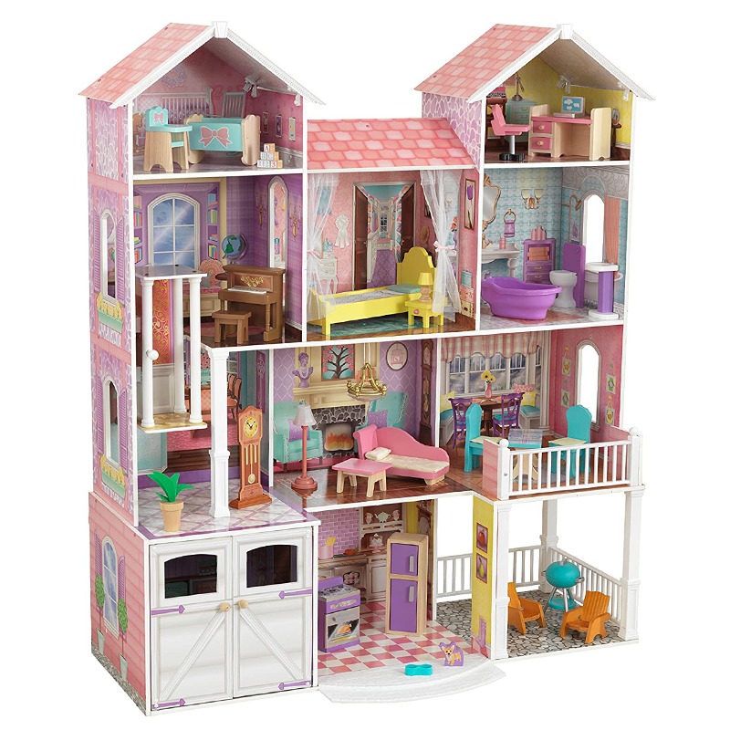 Kid Kraft Country Estate Wooden Dollhouse - 31 Pcs