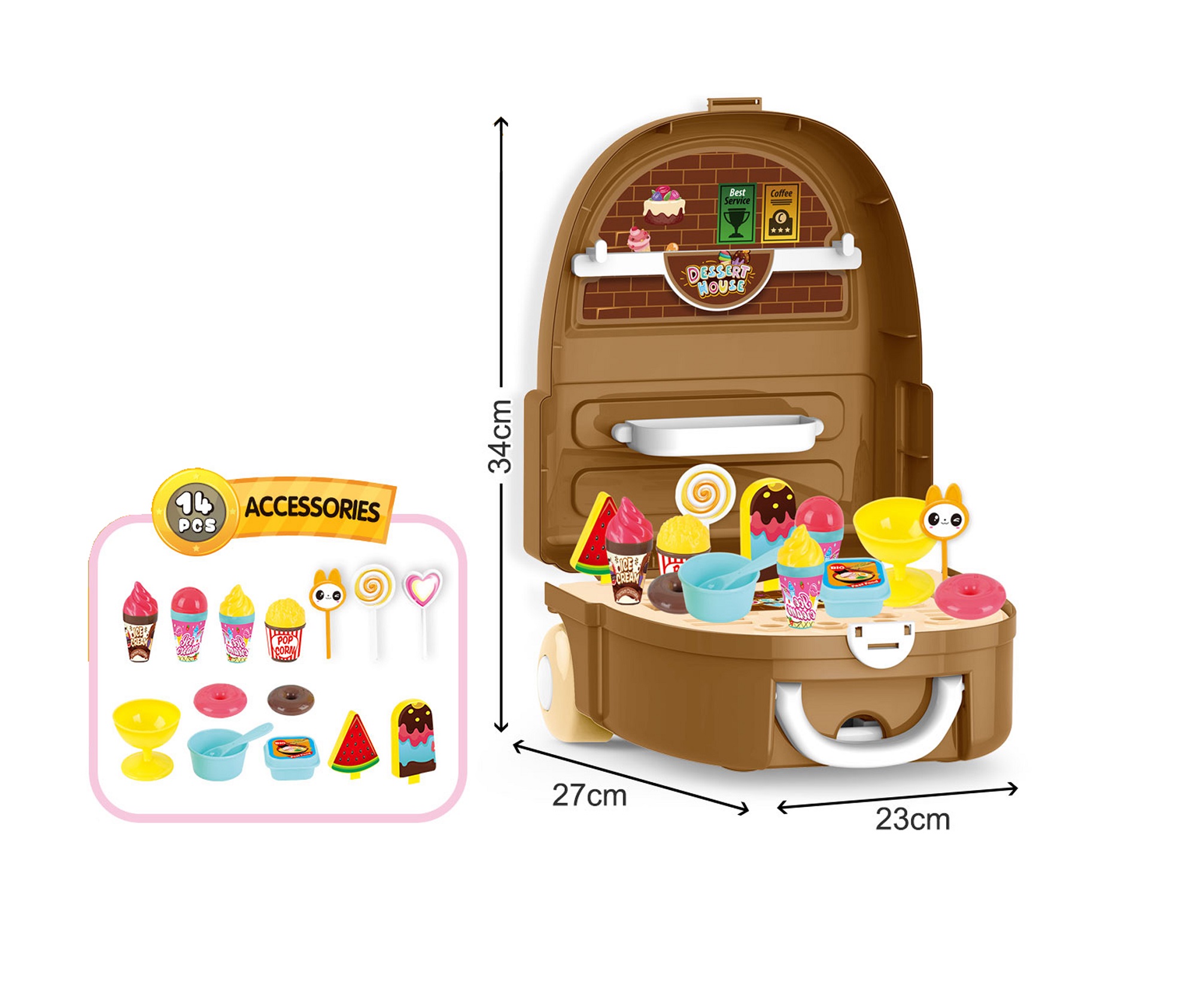 Ice Cream Backpack Set - 14 Pieces
