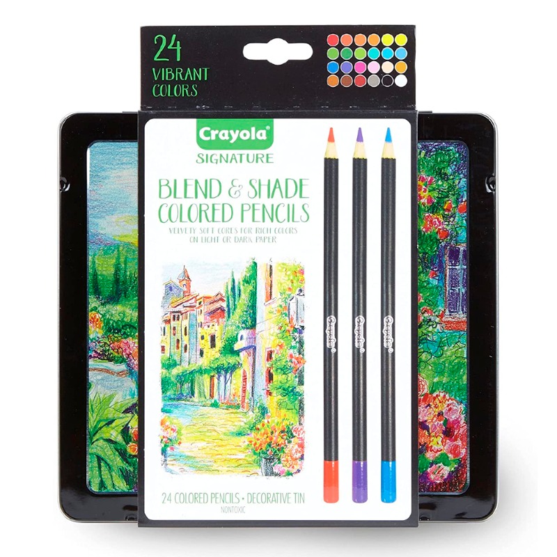 Crayola Signature Blend and Shade Colored Pencils 24 Ct