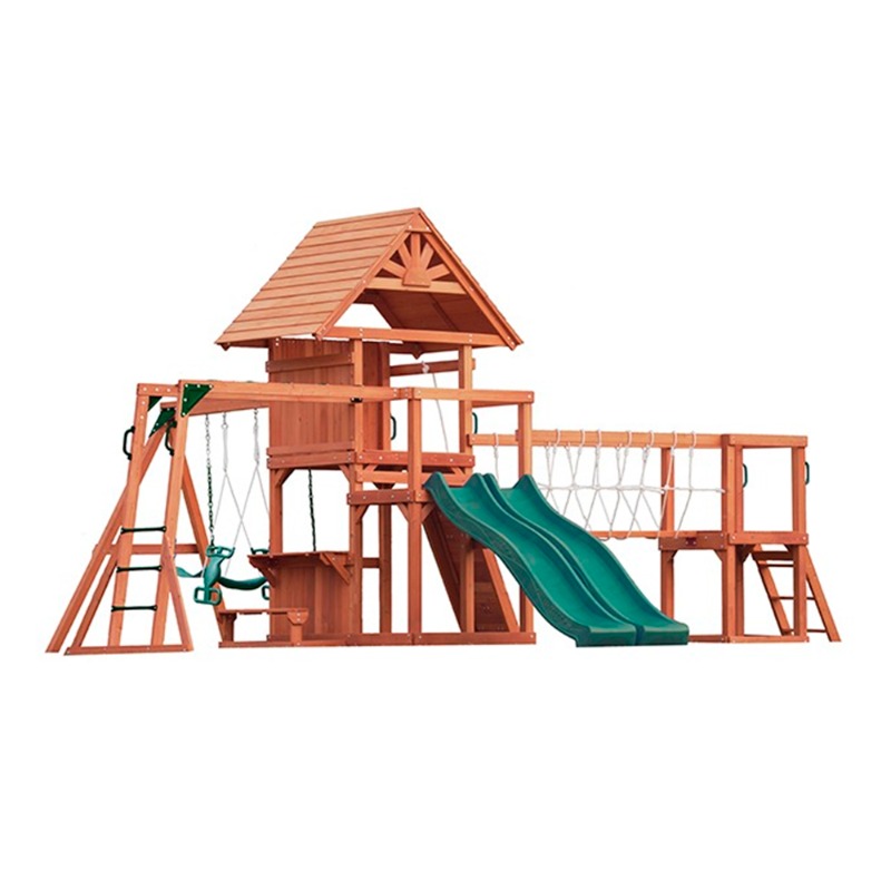 Mountpeak Doble Decker Everest Swing Playhouse With Wooden Roof