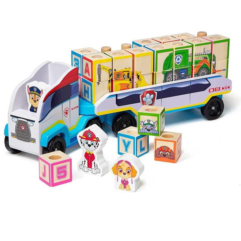 Melissa and Doug PAW Patrol Wooden ABC Block Truck