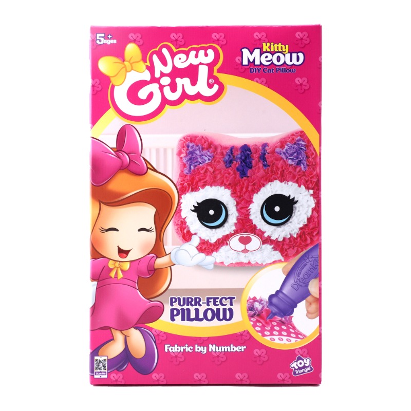 New Girl DIY Pillow - Kitty Meow