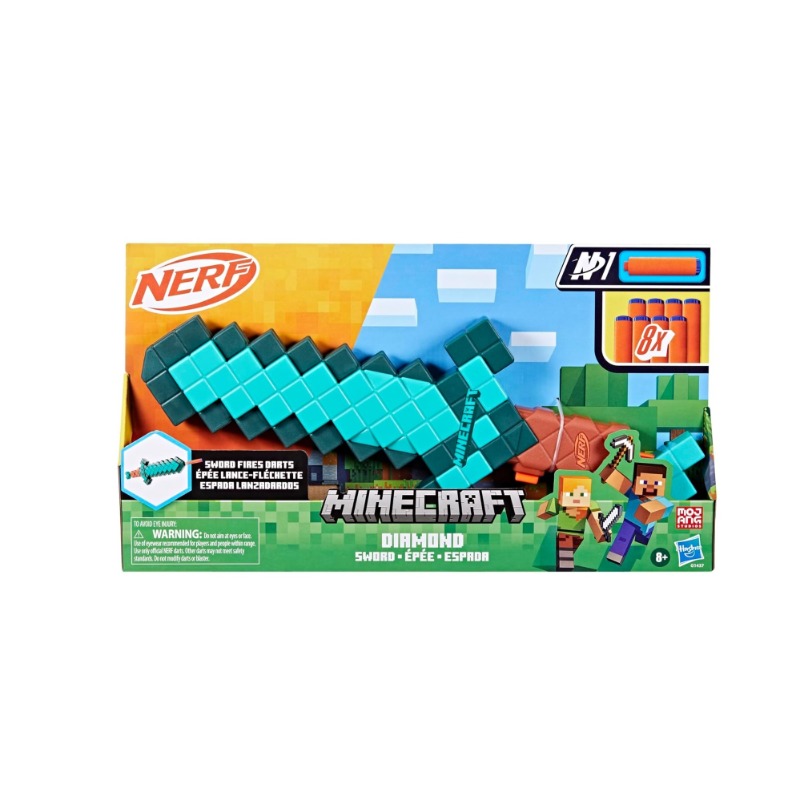 Nerf Minecraft Sword Dart Blaster Pull Back Priming