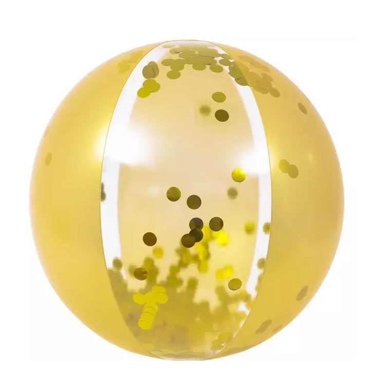 Sun Club - Inflatable Glitter Gold Beach Ball
