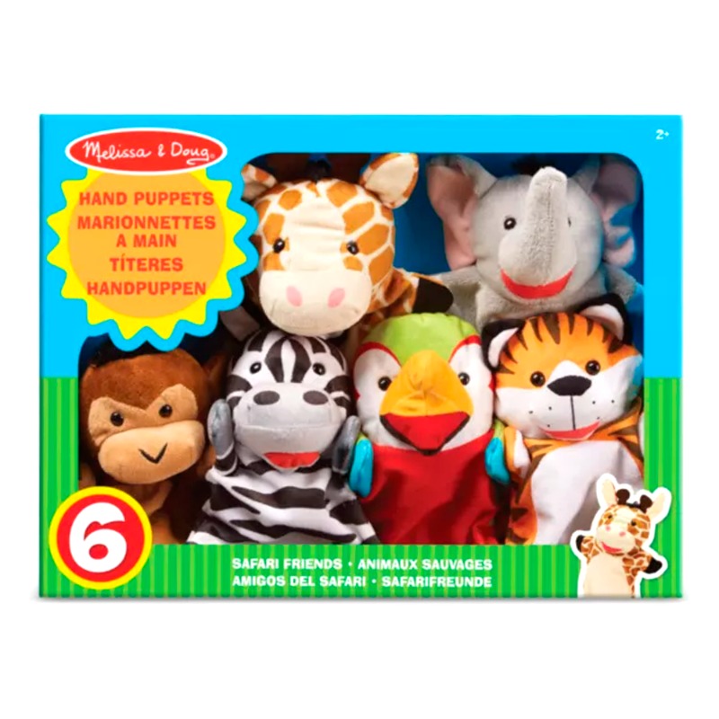 Melissa and Doug Safari Puppet Set 6 Pcs