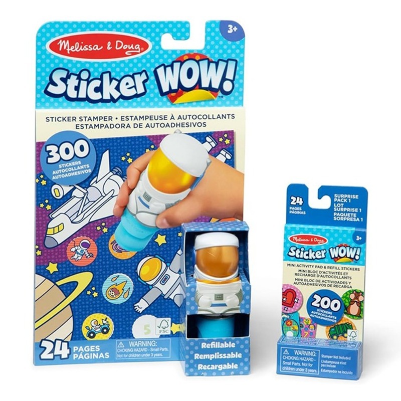 Melissa & Doug Sticker WOW Stamper & Activity Pad - Astronaut
