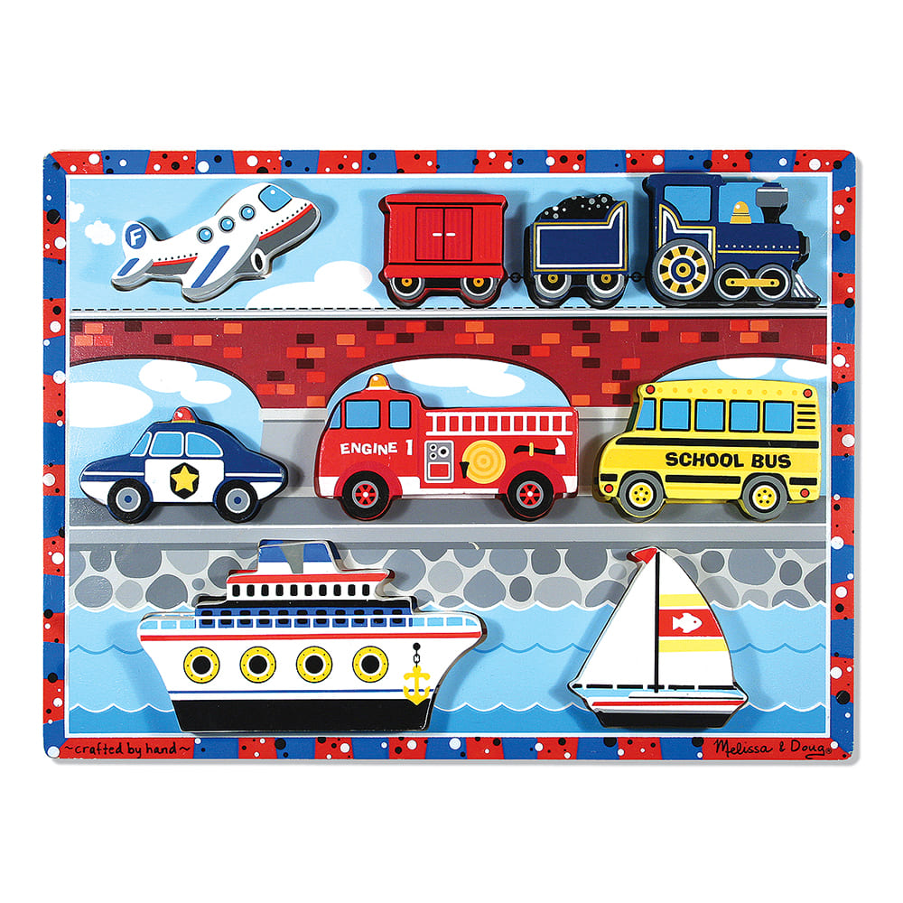 Melissa And Doug Vehicles Chunky Puzzle