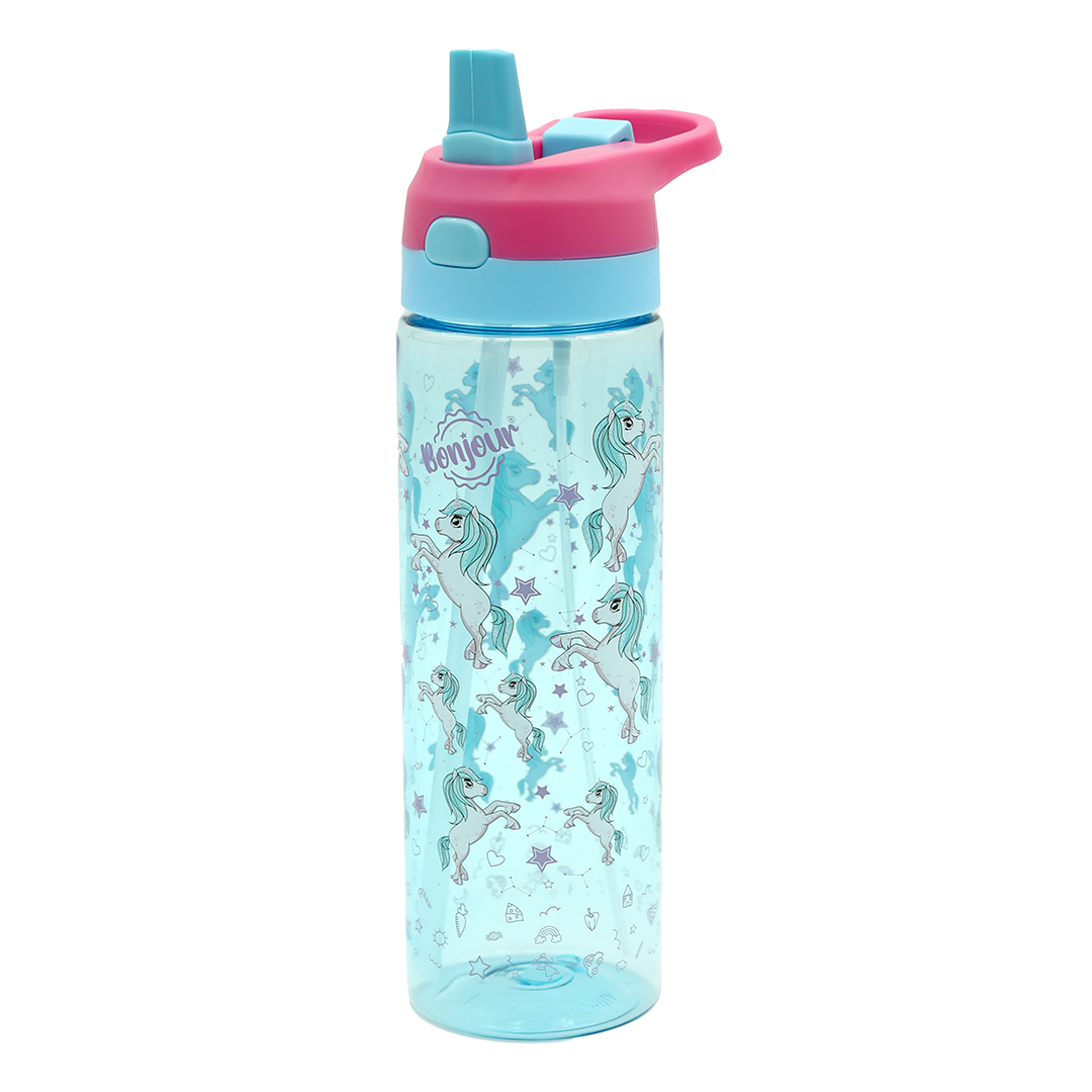 Bonjour Tritan Water Bottle With Flip Top Sipper 750ml - Unicorn