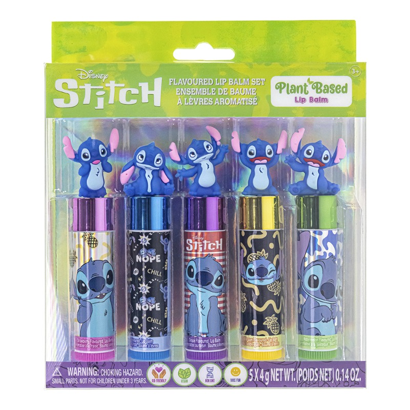 disney Stitch 5 Pack Lip Balm Plant Based