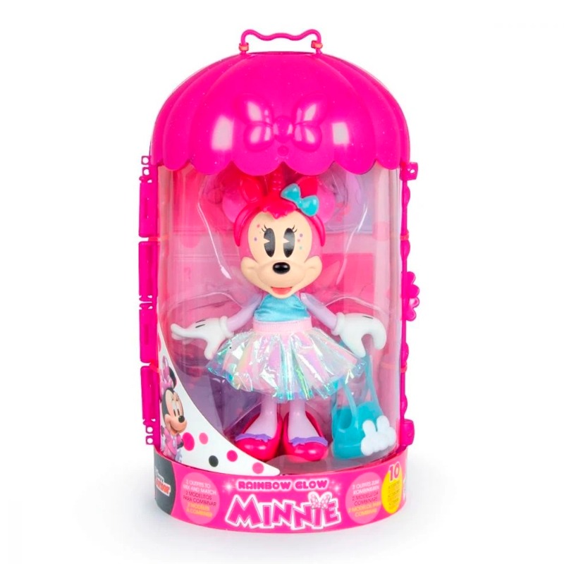 Rainbow Glow Minnie Mouse Fashion Dolls Fun