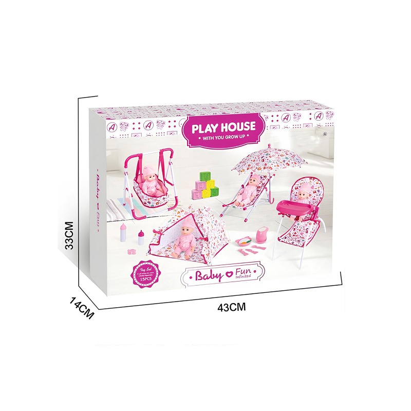 Trolly Set Doll 3 In 1