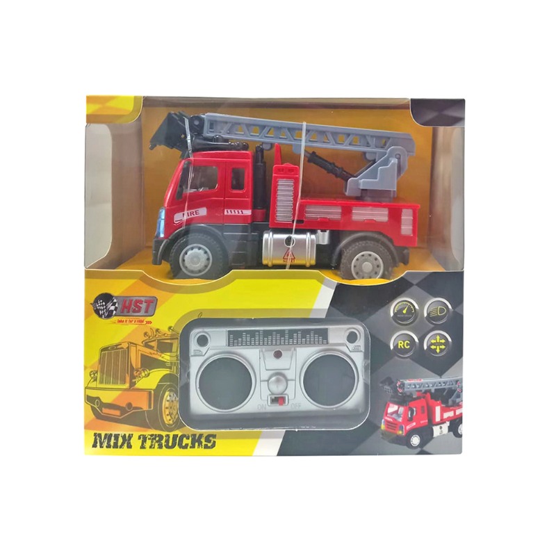 Hst 1: 64 Four Way Remote Control Truck Red