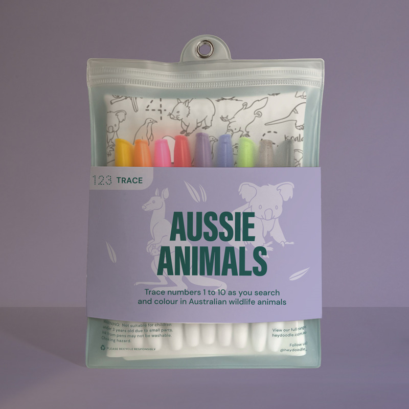 Hey Doodle Aussie Animals Silicone Mat Colouring