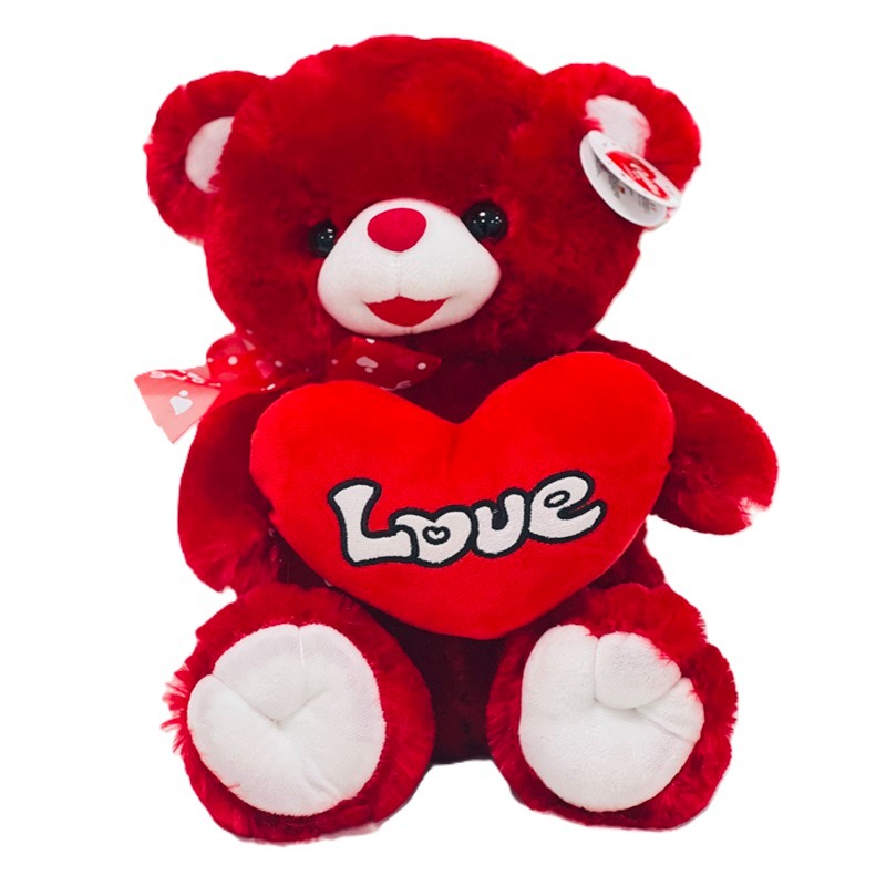 Cuddles Bear Siting Heart - 35 cm