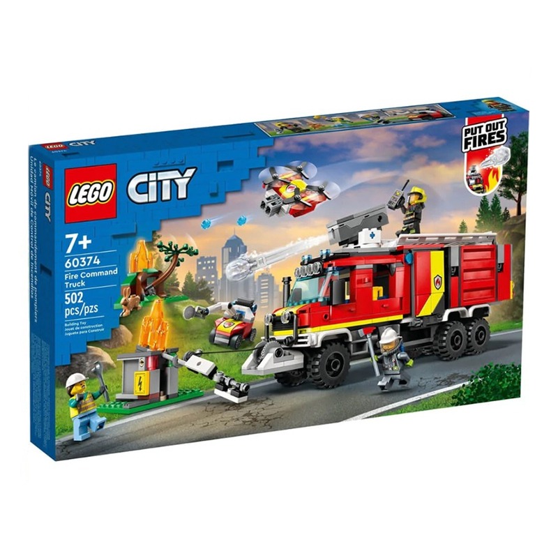 LEGO City Fire Command Unit Building Toy Set - 502 Pcs