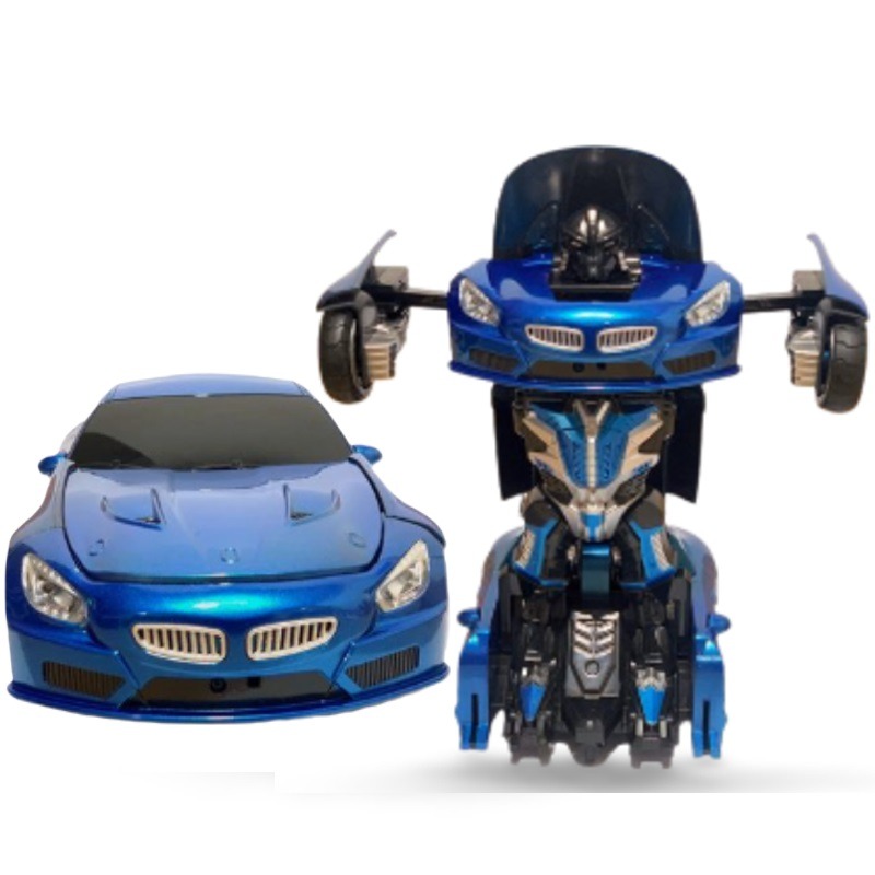 Dabdoob Car Transforming Robot Remote Control Toy Blue