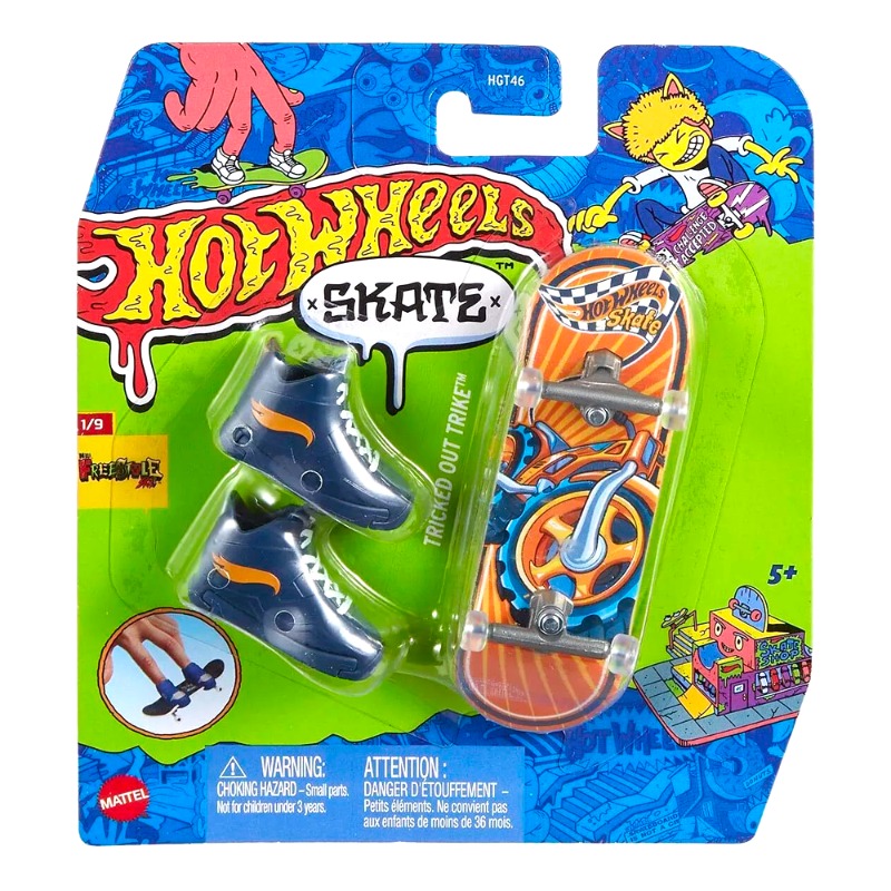 Hot Wheels Skate Coffret Skatepark – Fingerboard Tony Hawk, Chaussures Doigts – Dès 5 Ans – HPG34