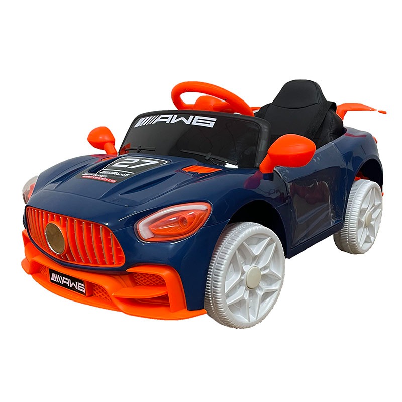 Mercedes Design Electric Ride On - Navy Blue/Orange