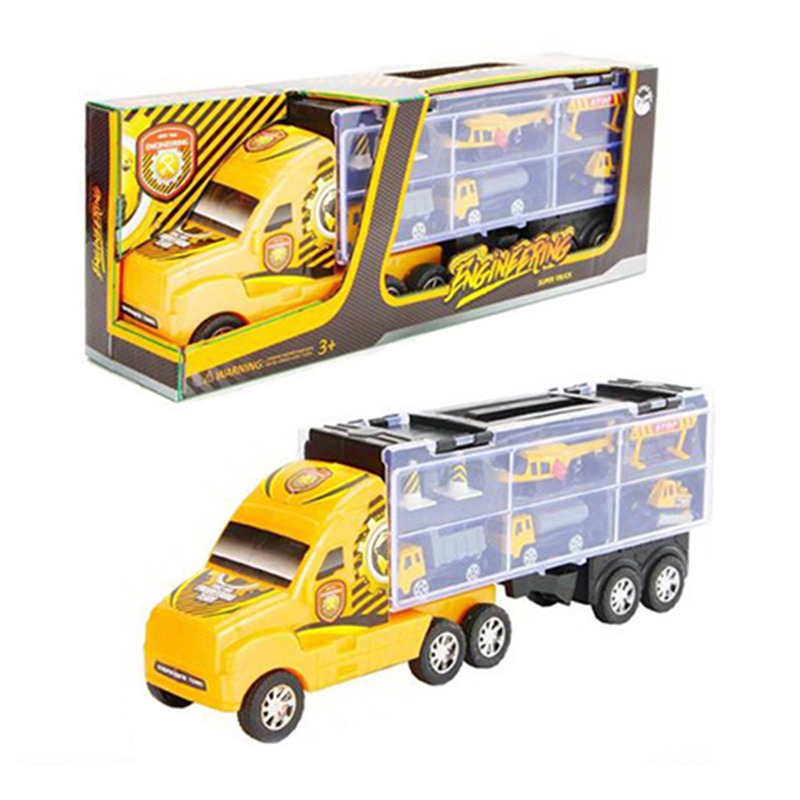 Big Truck with Die-Cast Car - Yellow