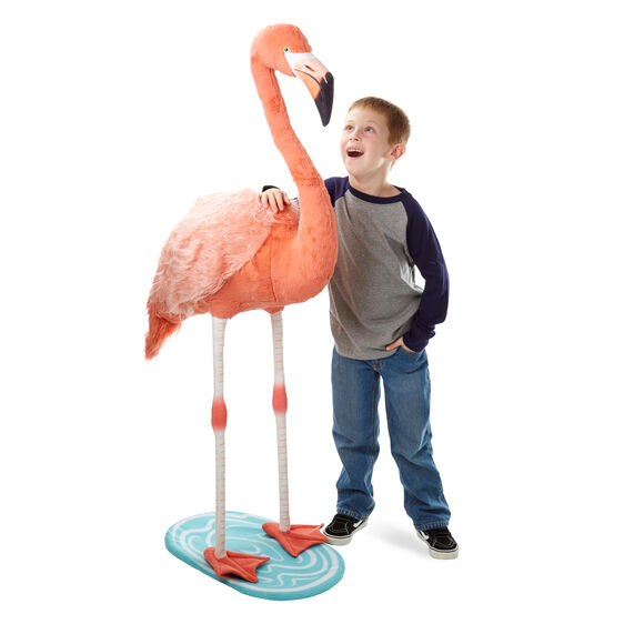 Dabdoob Melissa and Doug Lifelike Plush Flamingo Stuffed Animal