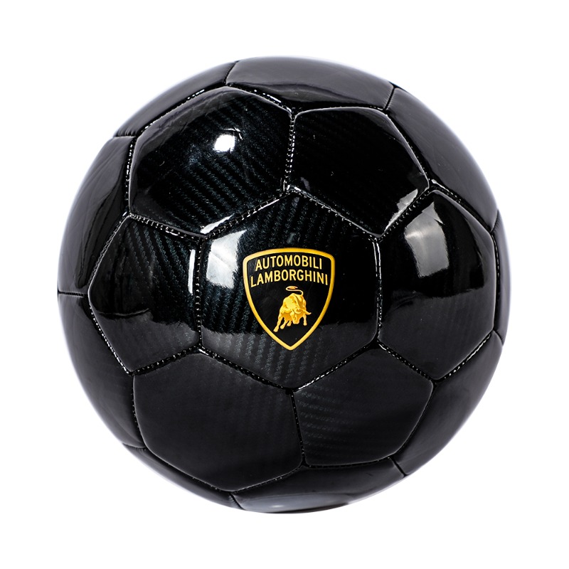 Lamborghini Pu Carbon Fiber Soccer Ball Black - Size 5