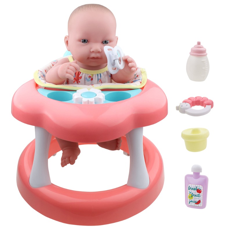JC Toys Lots To Love Doll Walker And Accessories - 14 Inches.