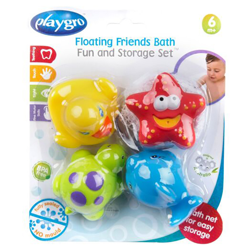 Playgro Floating Friends Bath Fun & Storage Set