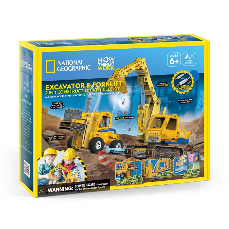 National Geographic How Things Works Excavator And Forklift