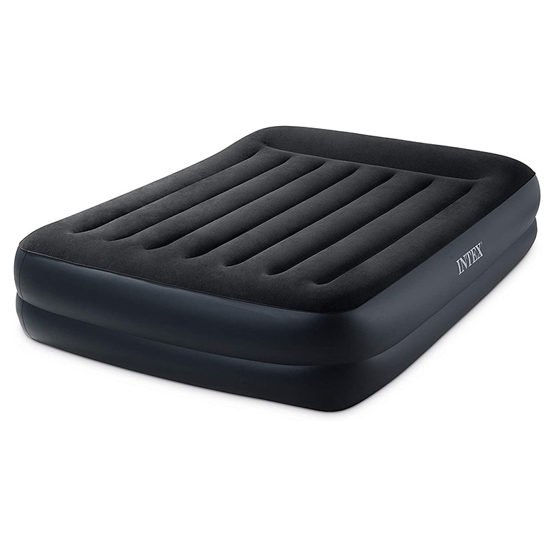 Intex Queen Pillow Rest Raised Airbed With Pump