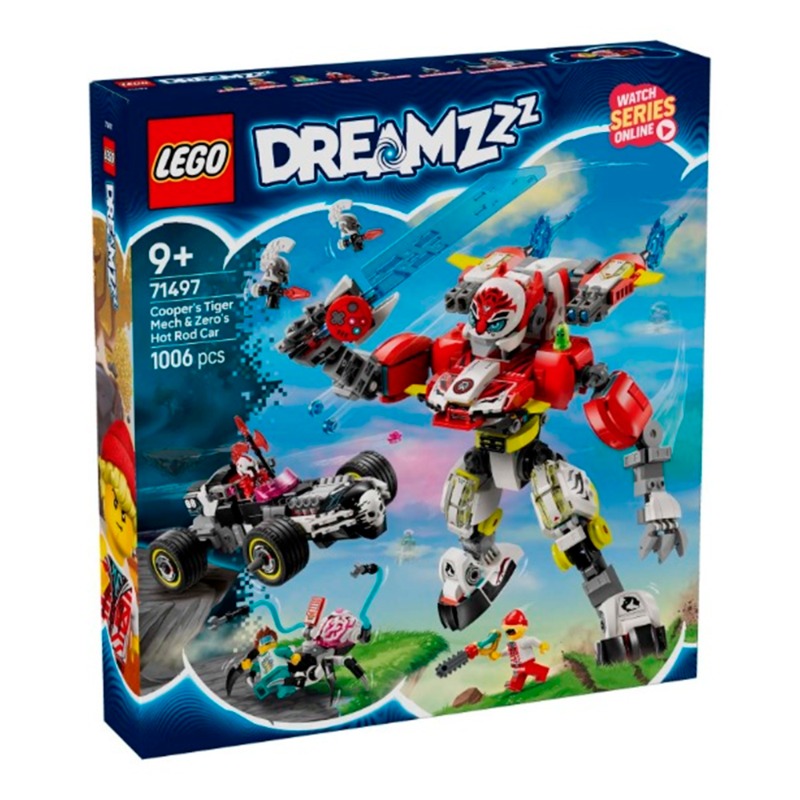 Lego Dreamzzz Cooper's Tiger Mech & Zero's Hot Rod Car Toy 71497