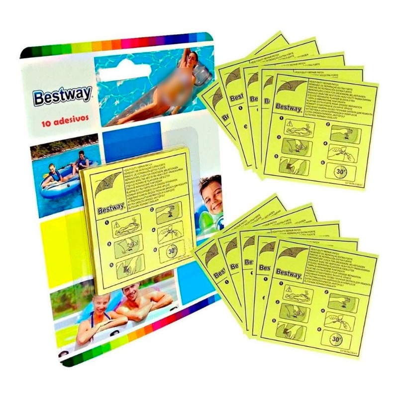 Bestway Heavy Duty Repair Patch 2. 5cm x 2. 5cm - 10Pcs
