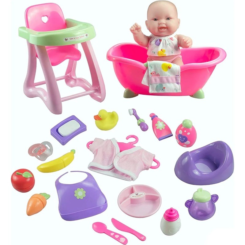 JC Toys Lots To Love Babies Doll Deluxe Set - 10 Inch