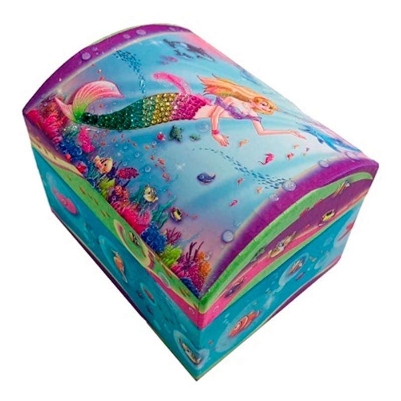 Mermaid Printed Musical Jewelry Box