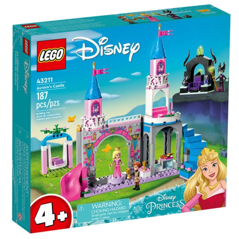LEGO Disney Auroras Castle Building Toy Set - 187 Pcs