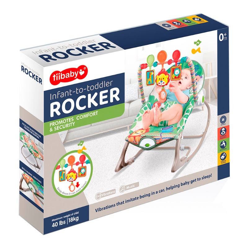Baby Vibrating Rocking Chair Green