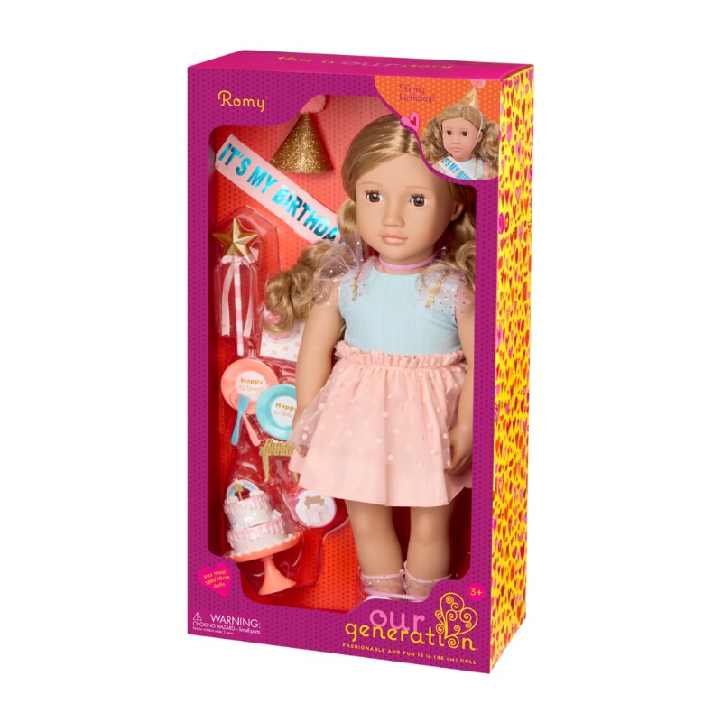 Our Generation Romy Birthday Party Doll and Accessories Set