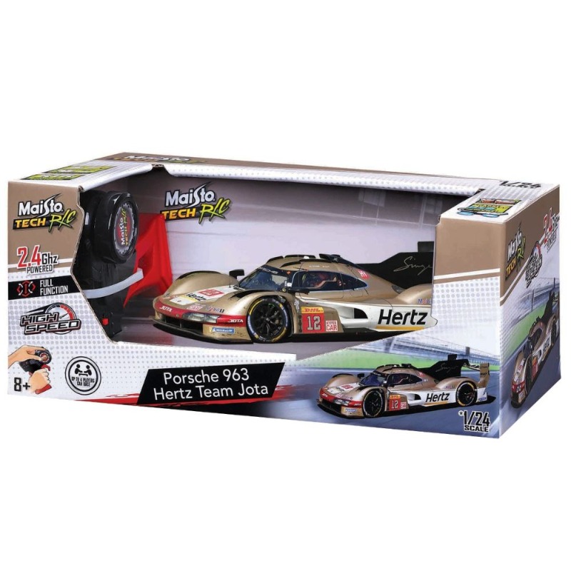 Maisto 1: 24 Porsche 963 Endurance Racer RC – Hertz Team Jota Gold