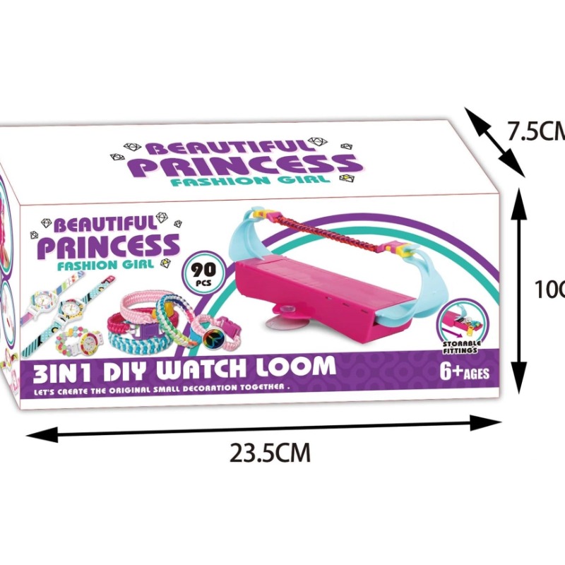 Girls Fashion Bracelet Making Kit 3 In 1 - 90 Pcs
