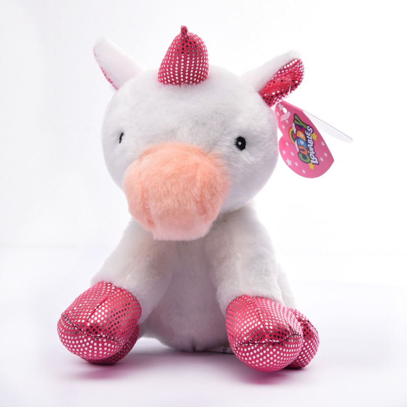 Cuddly Lovables White Unicorn Plush Toy 15cm
