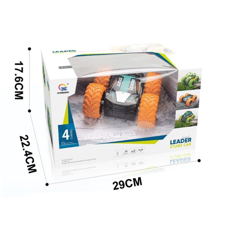 Leader Stunt Car Multicolor Green Orange