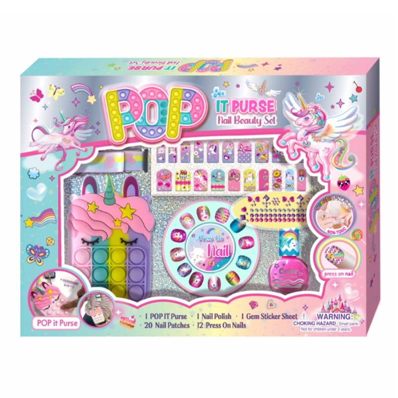 Pecoware Pop It Purse Nail Beuaty Set