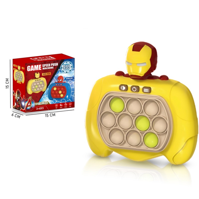 Quick Push Pop It Hand Held Iron Man Electronic Toy