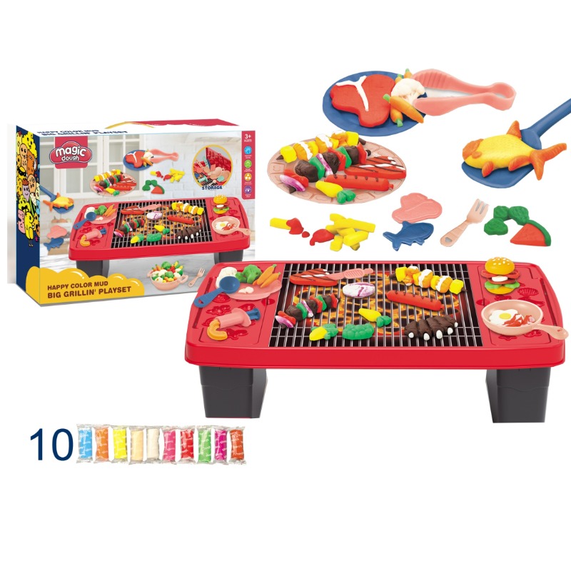 Magic Dough Colored Clay - Big Grilling Playset