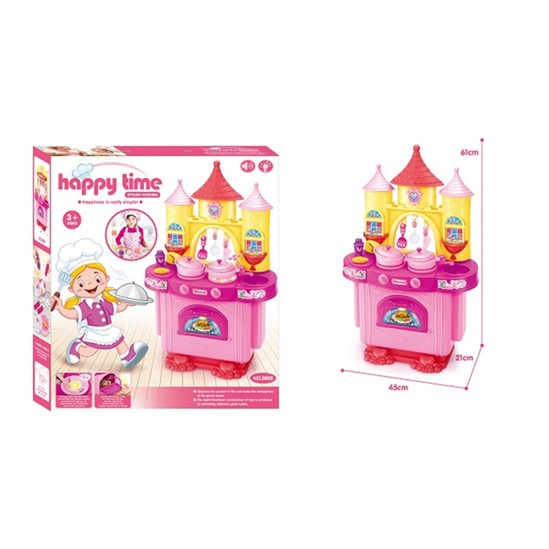 Happy Time Kitchen Set With Lights And Sound - 12 Pcs