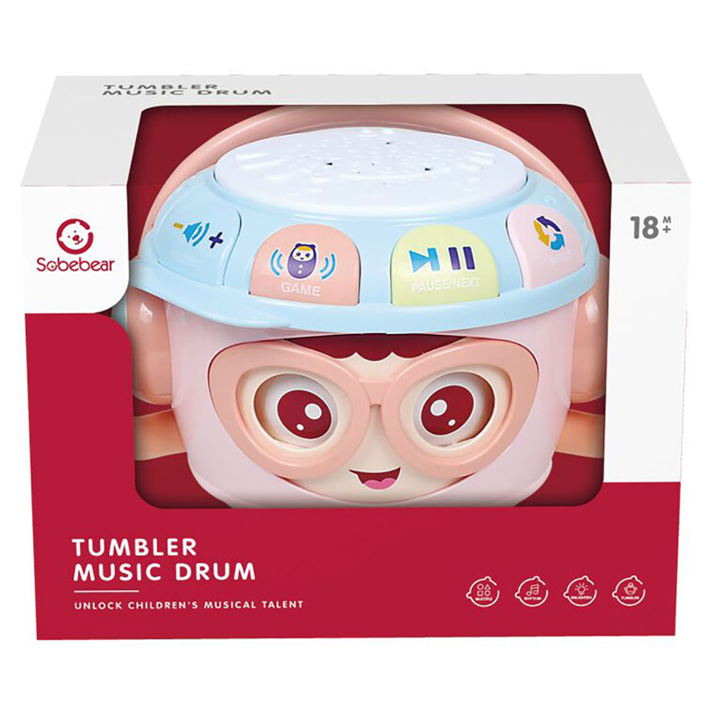Sobebear Baby Tumbler Hand Drum Pink