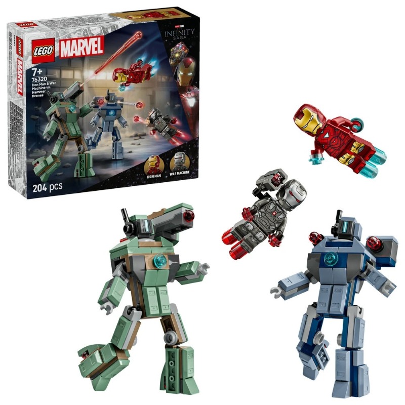 Lego Iron Man & War Machine vs Hammer Drones 76320
